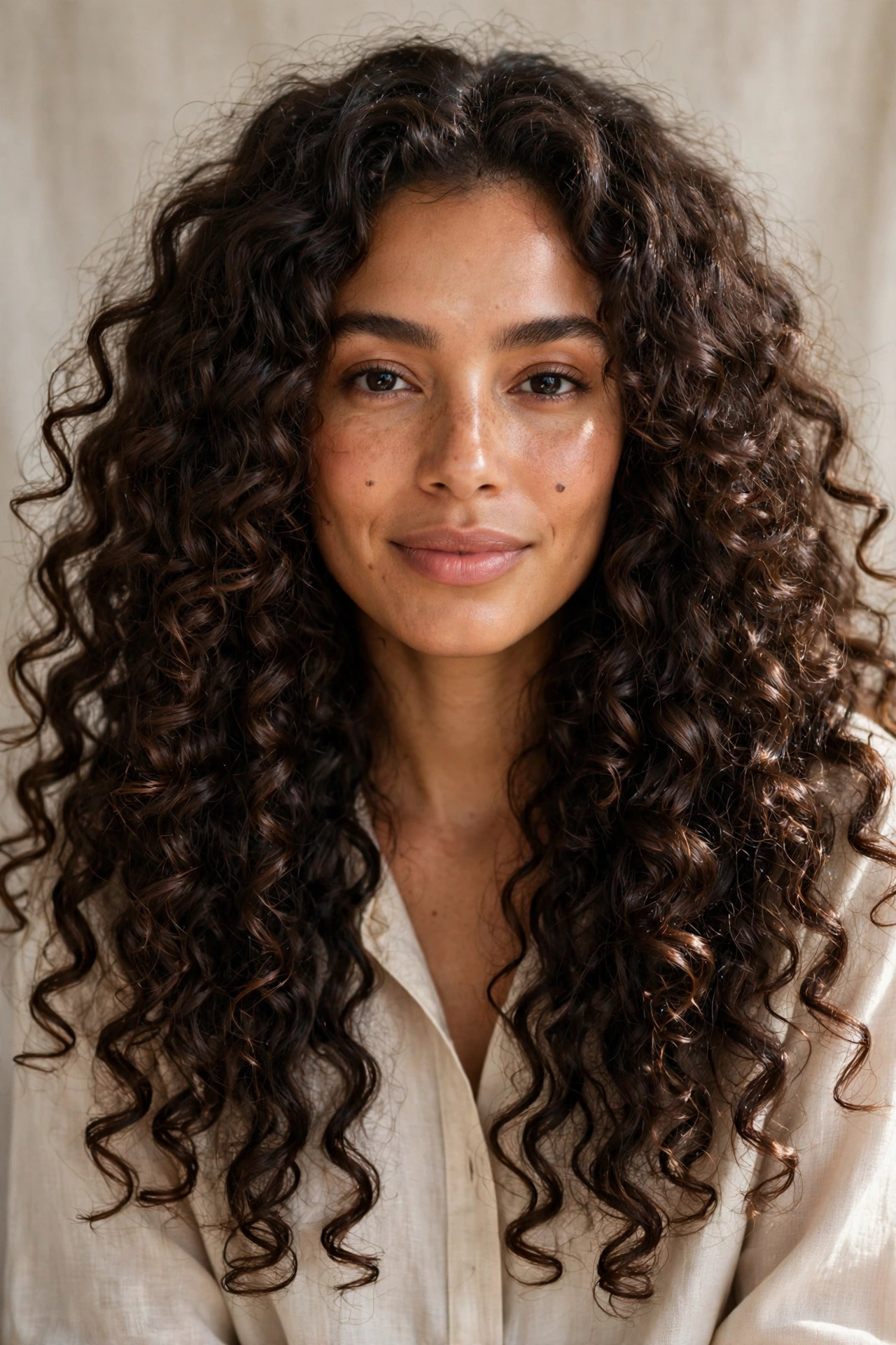 Wash-and-go curly hairstyles with defined natural curls