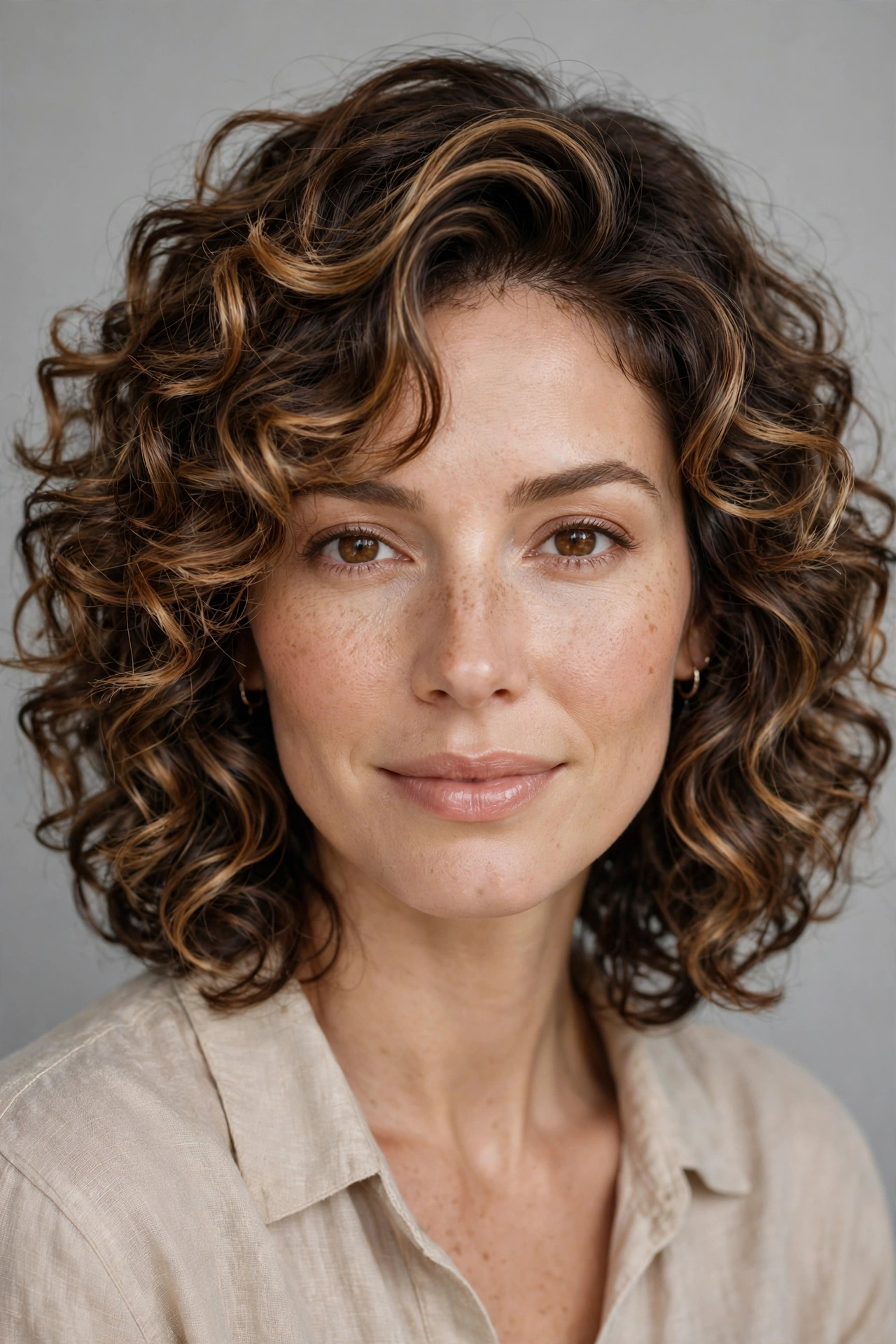 Defined ringlet curly hairstyles with glossy spirals