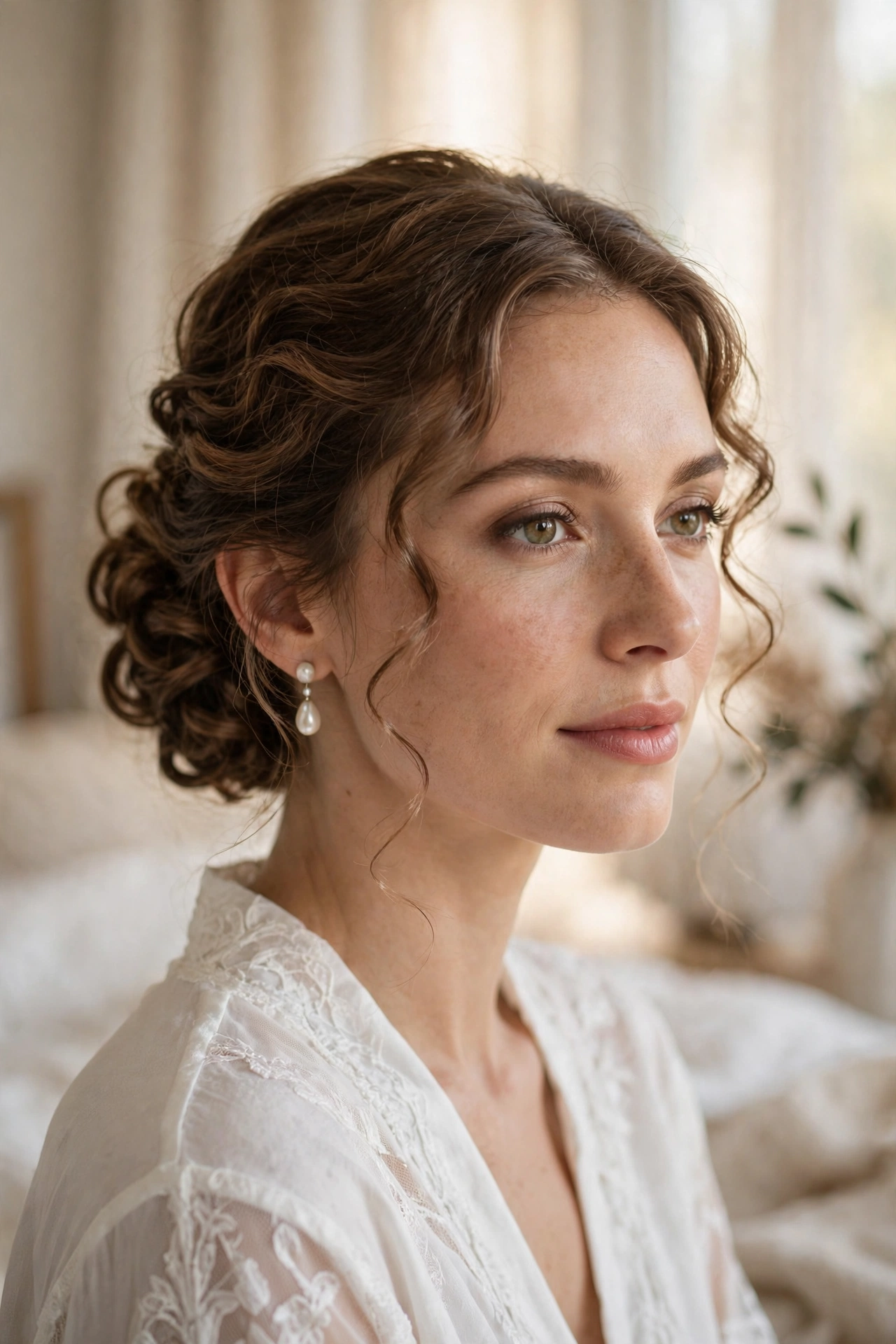 Curly space buns hairstyles with playful double buns