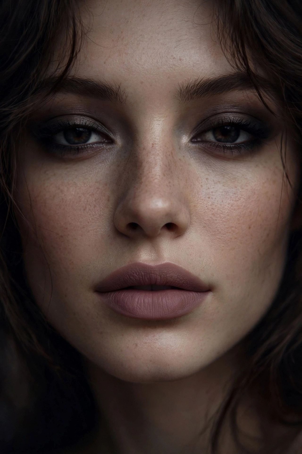 Moody mauve matte lip dark romantic makeup