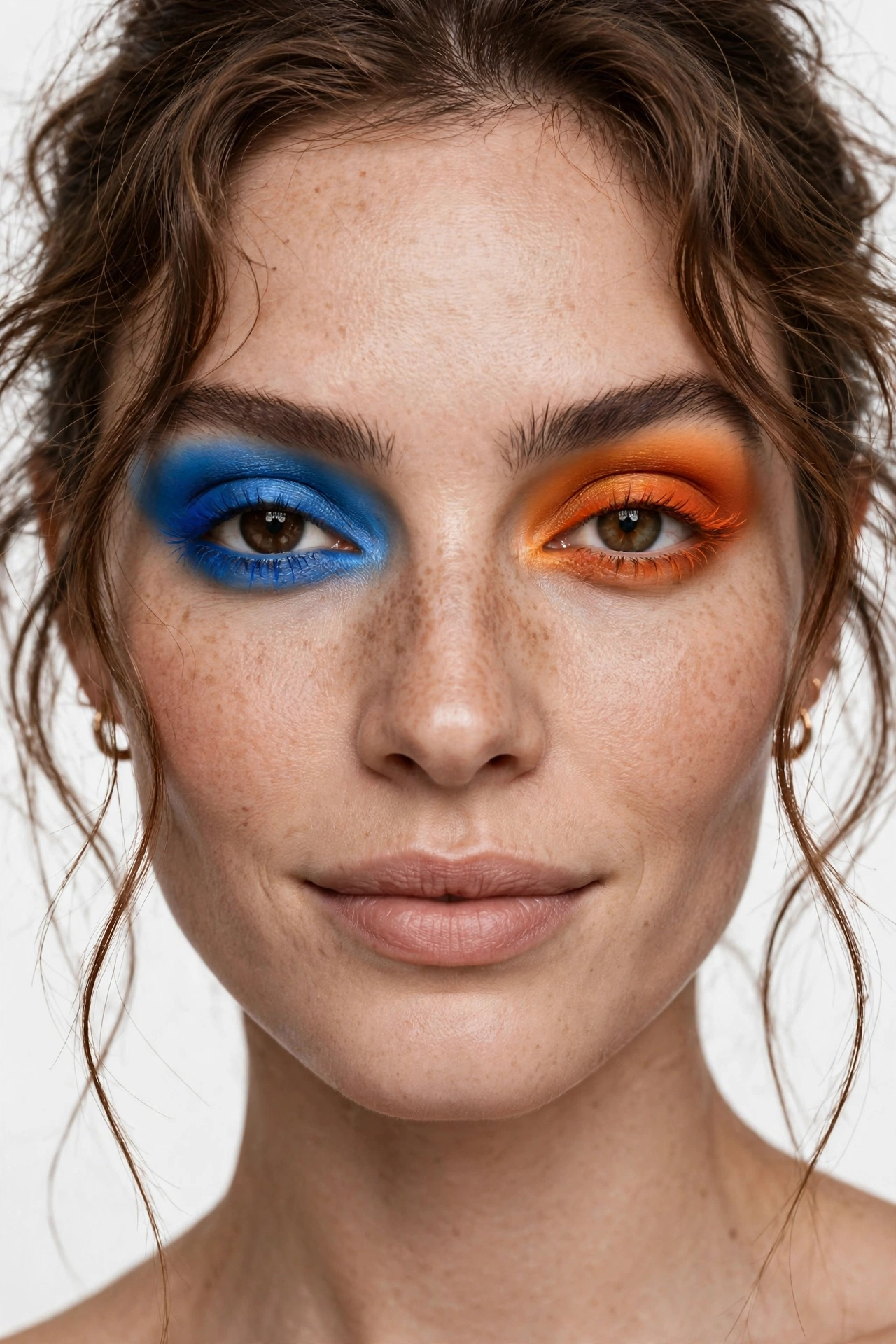 Neon inner corner pop eccentric makeup look