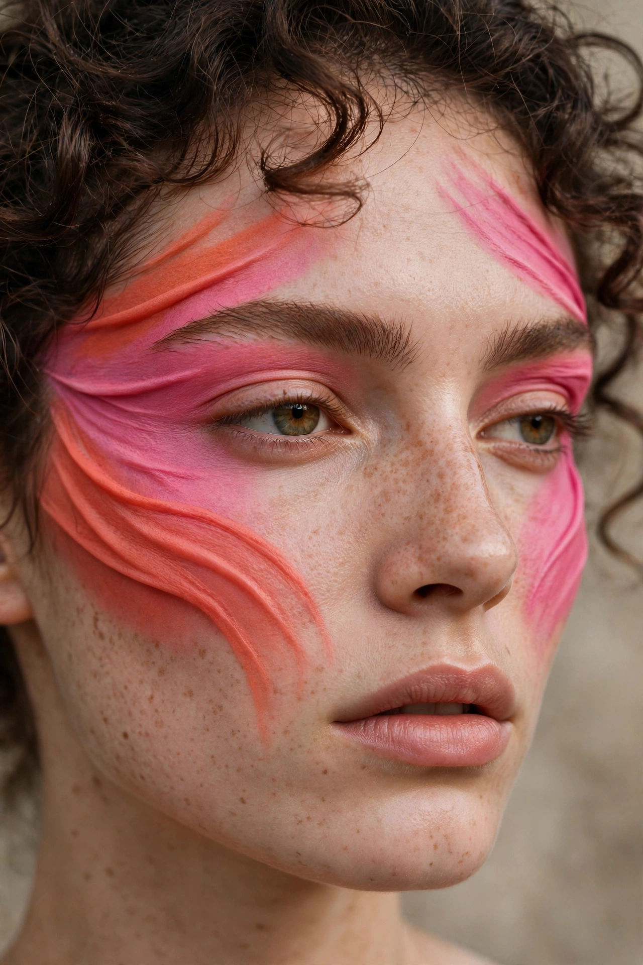 Doodle liner art eccentric makeup with playful drawings