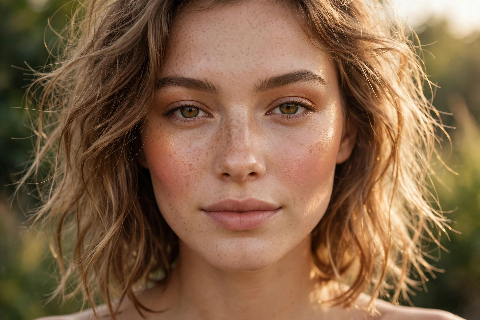 Natural everyday makeup looks with bronzer and peachy blush placement