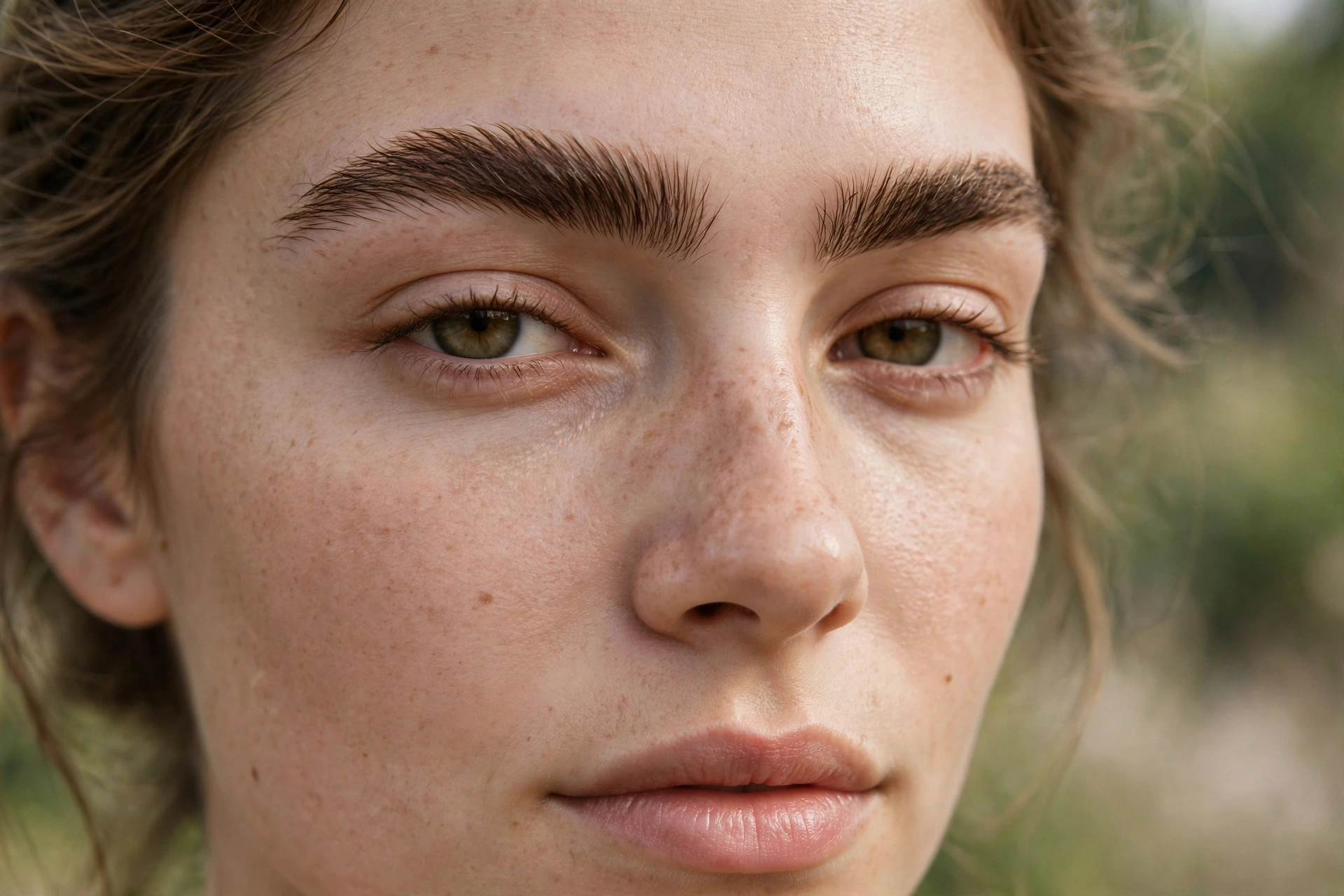 Natural everyday makeup looks with fluffy feathered brows