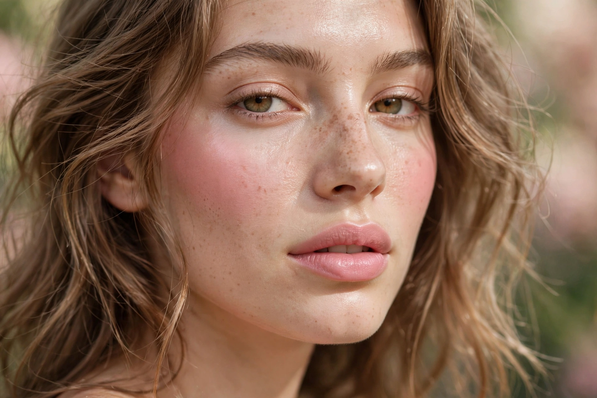 Natural everyday makeup looks using one cream blush on cheeks and lips