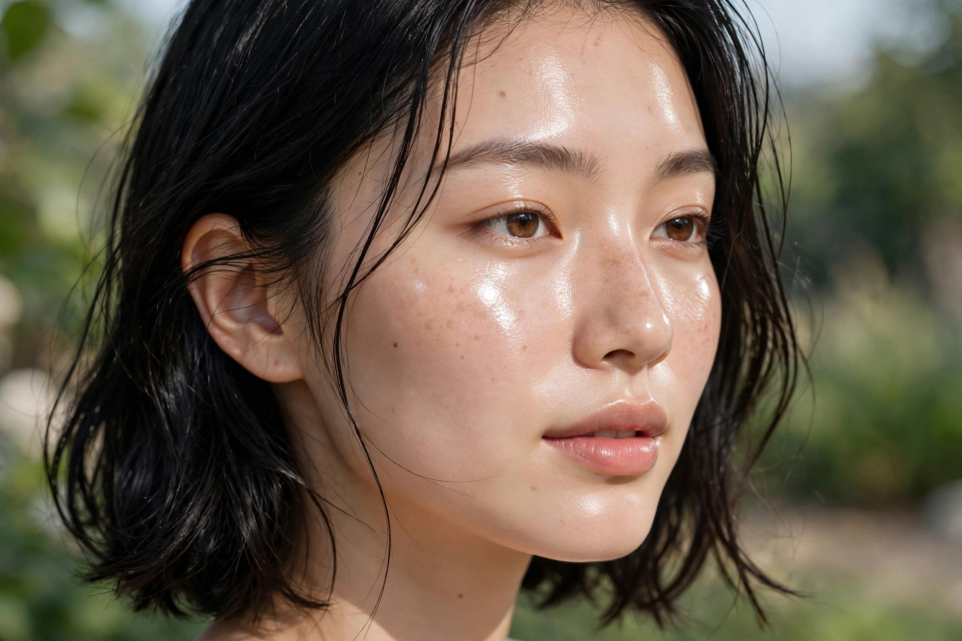 Natural everyday makeup looks with dewy glazed skin