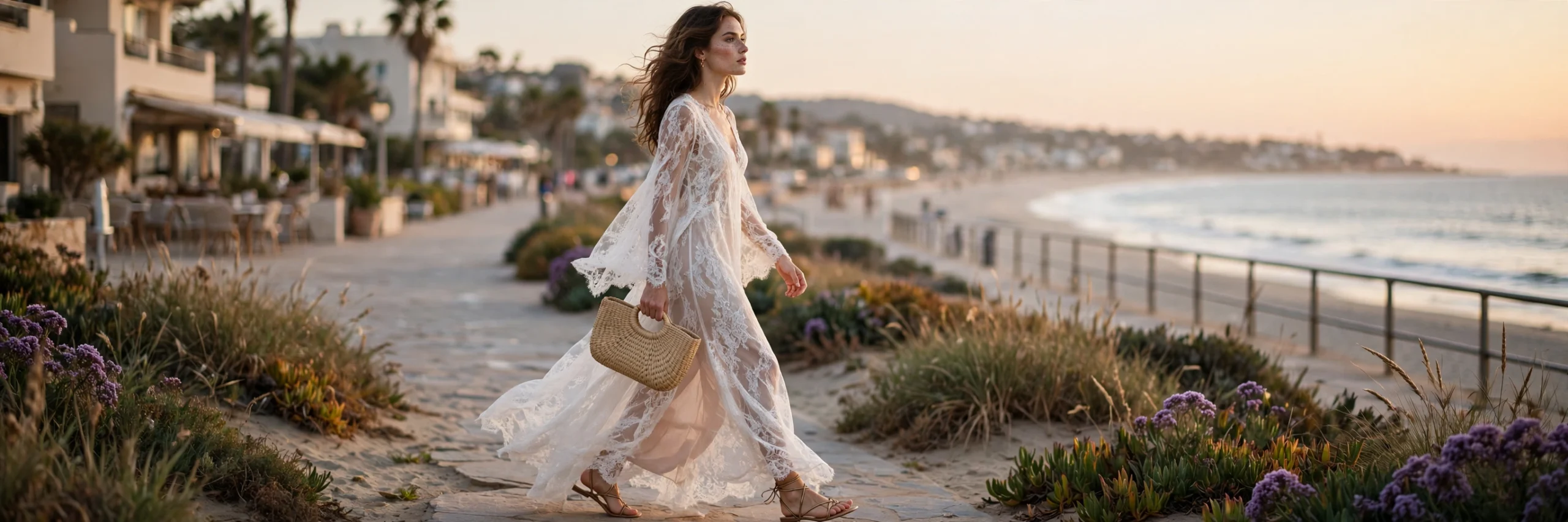 White lace overlay maxi dress special event lace outfit idea