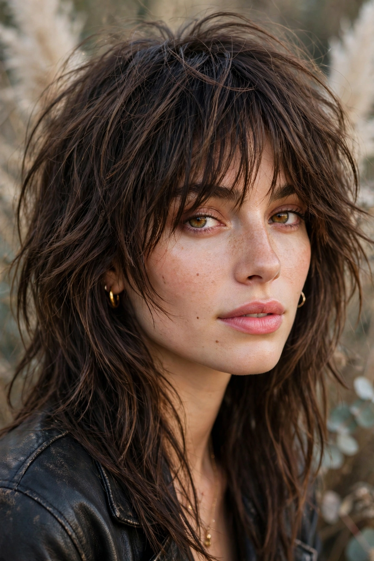 Long shaggy shag haircut with textured layers