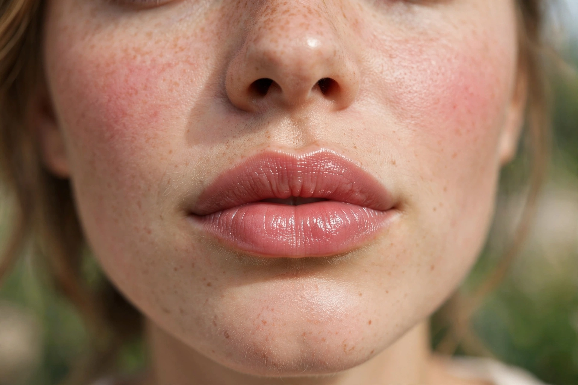 Natural everyday makeup looks with tinted lip balm lips
