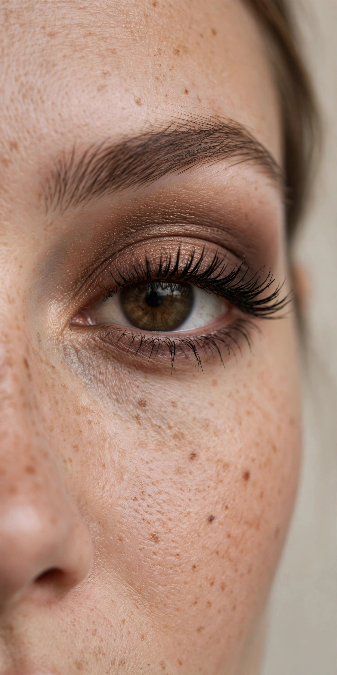 Soft brown smokey eye natural glam makeup look