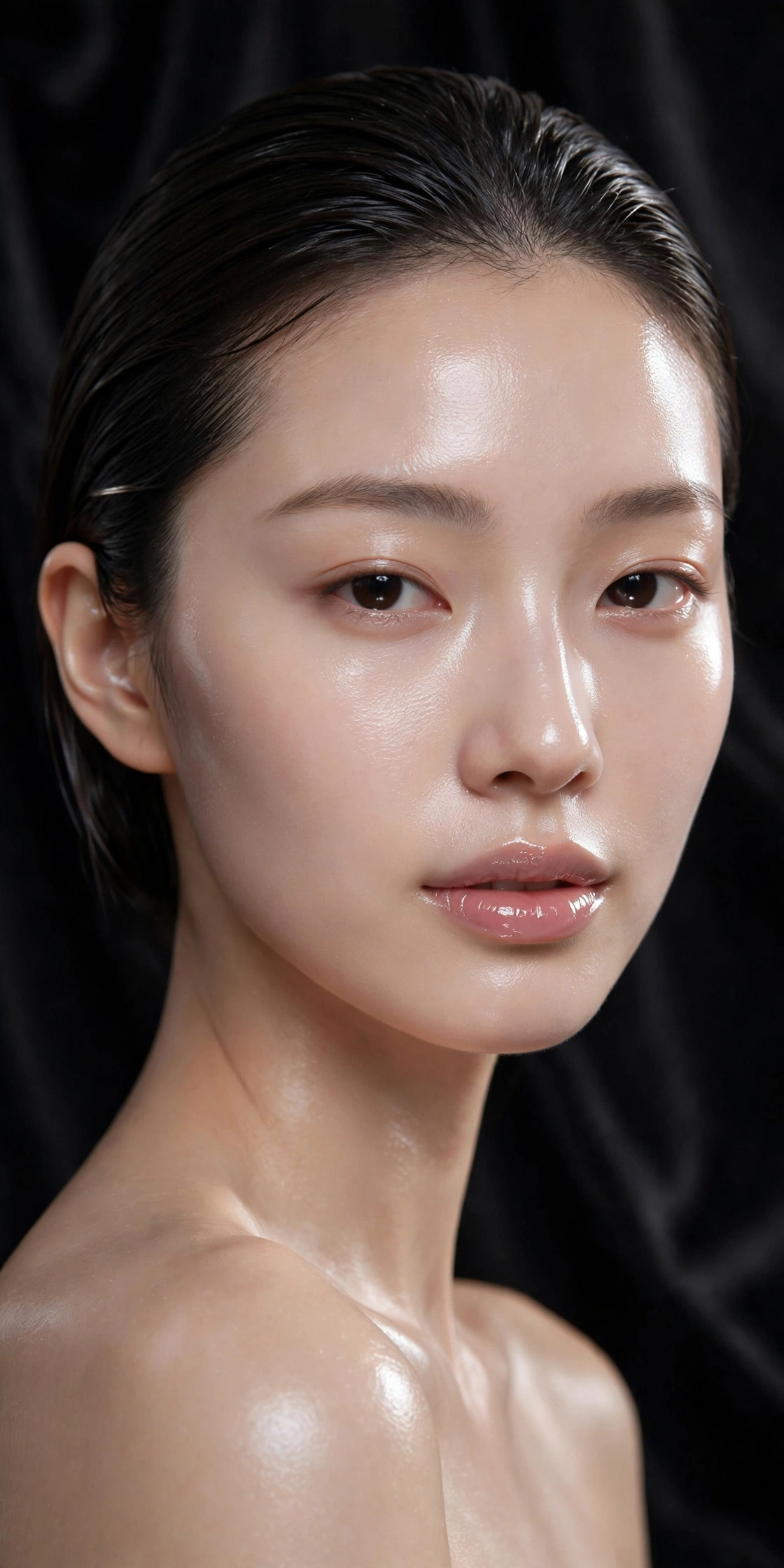 Glass skin glow natural glam makeup look