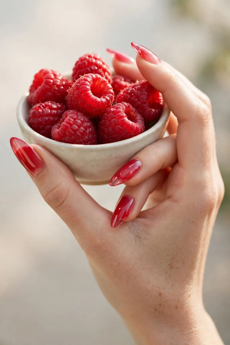 17 Juicy Raspberry Jelly Nails: Translucent Looks You’ll Crave