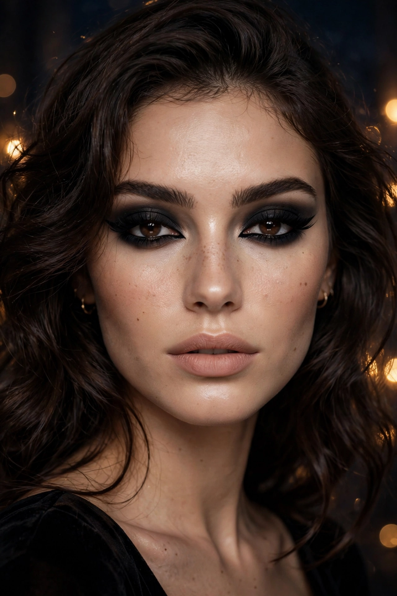 Classic black smokey eye makeup looks with dramatic blend