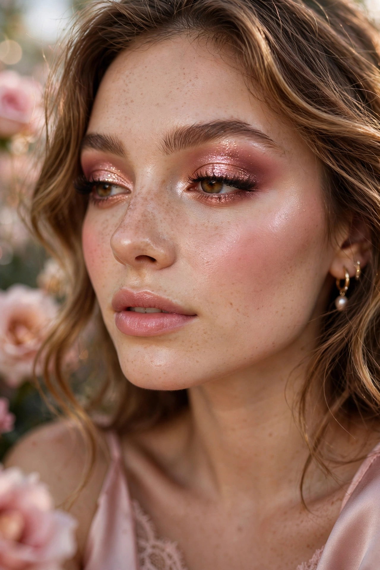 Halo smokey eye makeup looks with center spotlight