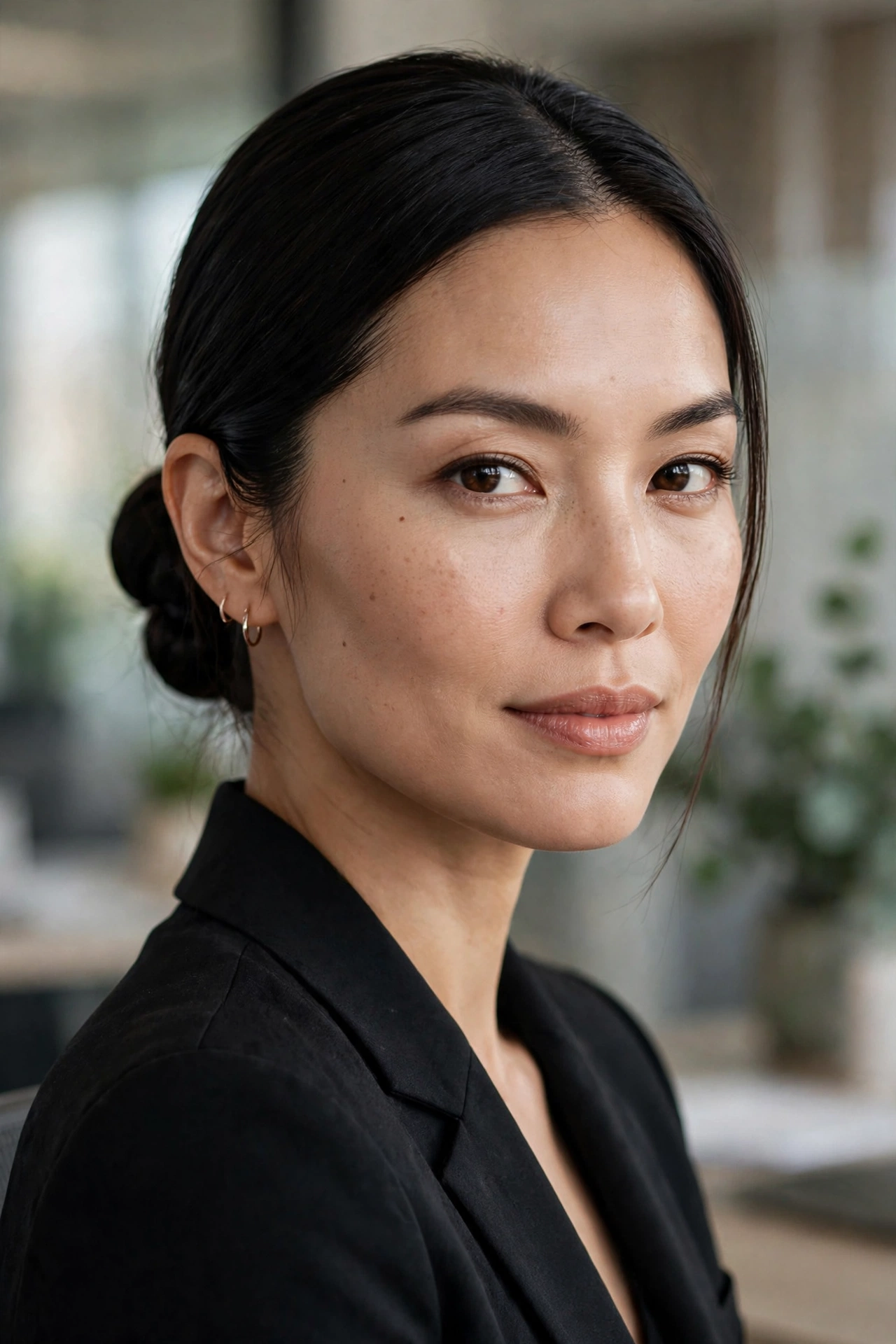 Sleek workday low knot updo hairstyles for the office