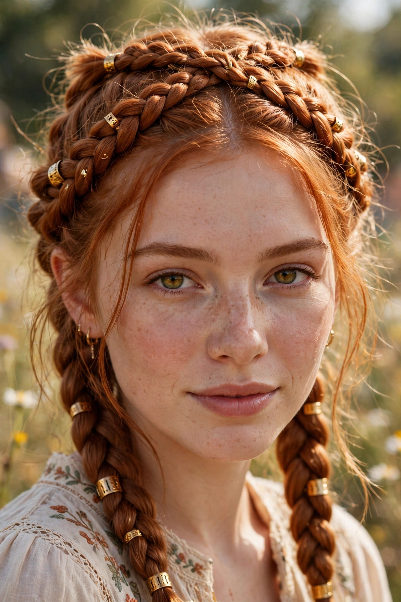 Milkmaid braid updo hairstyles pinned across the crown