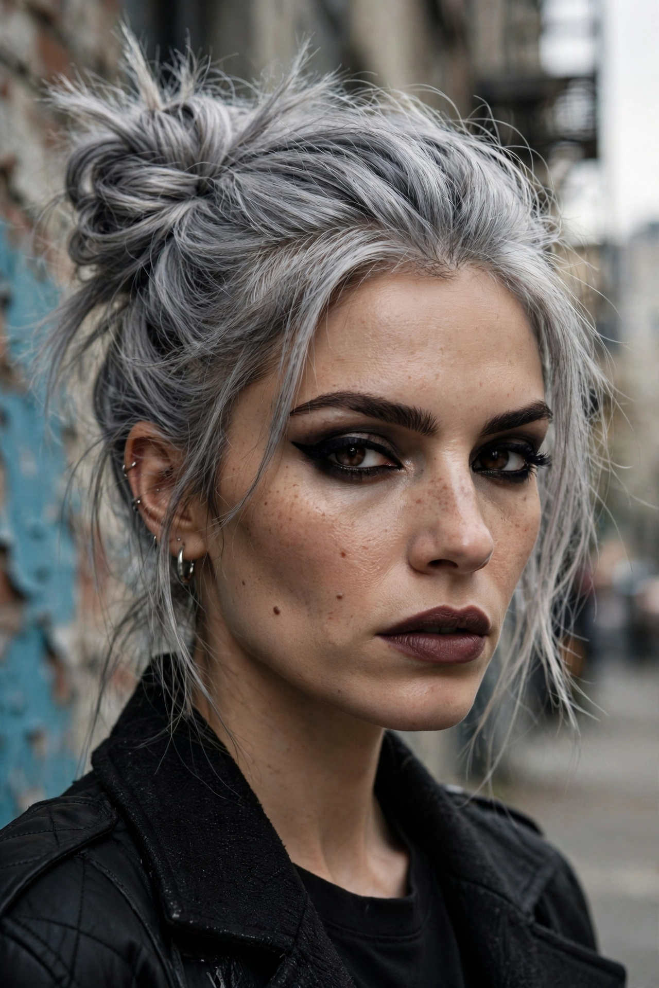 Edgy asymmetric knotted updo hairstyles with modern texture